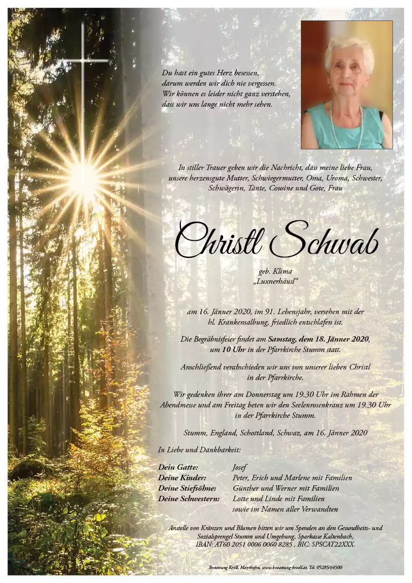 Parte von Christl Schwab